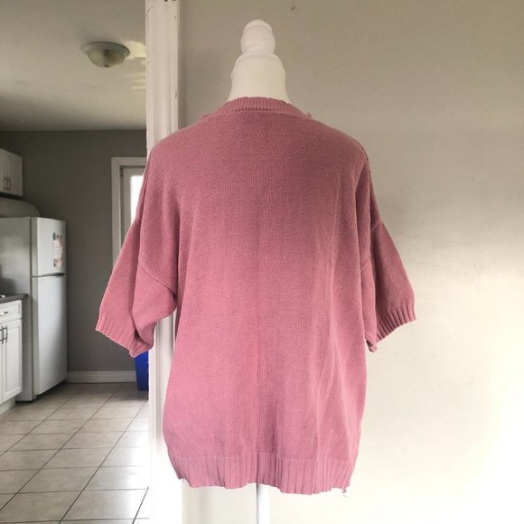 Carly Blake pink embroidered sweater top - Picture 2 of 4